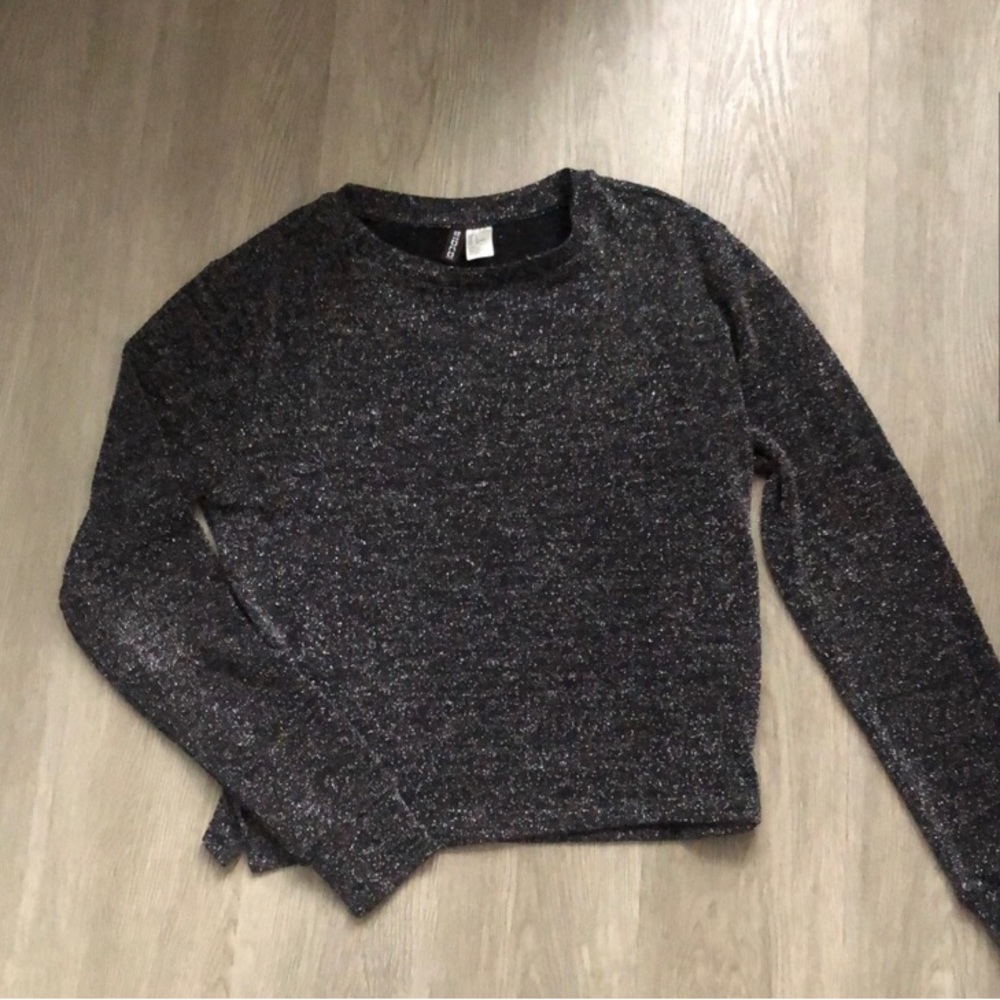 Black shimmer sweater